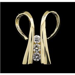 0.50 ctw Diamond Pendant - 14KT Yellow Gold