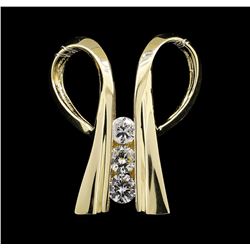 0.50 ctw Diamond Pendant - 14KT Yellow Gold