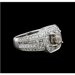 7.89 ctw Fancy Brown Diamond Ring - 14KT White Gold