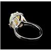 Image 3 : 2.43 ctw Opal and Diamond Ring - 14KT White Gold