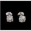 Image 1 : 0.84 ctw Diamond Stud Earrings - 14KT White Gold