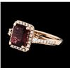 Image 1 : 2.47 ctw Tourmaline and Diamond Ring - 14KT Rose Gold