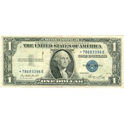 1935-E $1 VG+ Star Note Silver Certificate