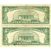 Image 2 : 1963 $5 VG/XF Red Seal Note Lot of 2