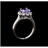 Image 4 : 14KT White Gold 2.23 ctw Tanzanite and Diamond Ring