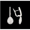 Image 2 : 0.96 ctw Diamond Earrings - 14KT White Gold