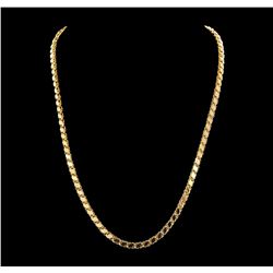 21KT Yellow Gold Link High Polish Chain Necklace