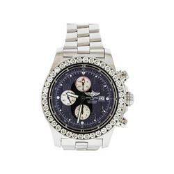 Breitling Stainless Steel 6.00 ctw Diamond Super Avenger Men's Watch