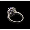 Image 3 : 14KT White Gold 3.57 ctw Tanzanite and Diamond Ring