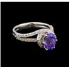 Image 1 : 14KT White Gold 2.13 ctw Tanzanite and Diamond Ring