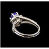 Image 3 : 14KT White Gold 2.13 ctw Tanzanite and Diamond Ring