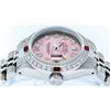 Image 2 : Rolex Stainless Steel Diamond and Ruby DateJust Ladies Watch