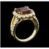 Image 4 : 4.56 ctw Ametrine Quartz and Diamond Ring - 14KT Yellow Gold