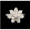 Image 2 : 14KT White Gold 1.14 ctw Diamond Ring