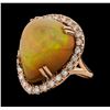 Image 1 : 20.05 ctw Opal and Diamond Ring - 14KT Rose Gold