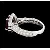 Image 3 : 2.49 ctw Ruby and Diamond Ring - 14KT White Gold