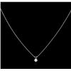 Image 2 : 0.46 ctw Diamond Pendant With Chain - 14KT White Gold