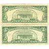 Image 2 : 1963 $5 VG/XF Red Seal Note Lot of 2