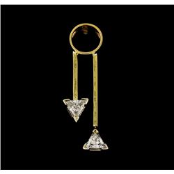 0.50 ctw Diamond Pendant - 14KT Yellow Gold