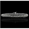 Image 1 : 14KT White Gold 3.37 ctw Diamond Tennis  Bracelet