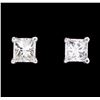 Image 1 : 0.58 ctw Diamond Stud Earrings - 14KT White Gold