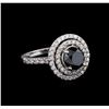 Image 1 : 3.36 ctw Black Diamond Ring - 14KT White Gold