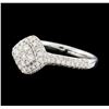 Image 1 : 0.89 ctw Diamond Ring - 14KT White Gold