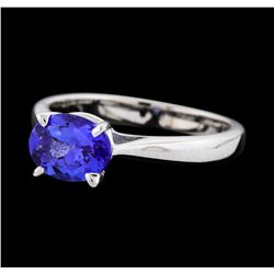 1.29 ctw Tanzanite Ring - 14KT White Gold