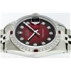 Image 9 : Rolex Stainless Steel 1.00 ctw Diamond and Ruby DateJust Men's Watch