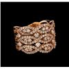 Image 1 : 14KT Rose Gold 1.22 ctw Diamond Ring