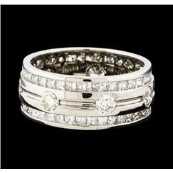 3.70 ctw Diamond Eternity Ring - 14KT White Gold