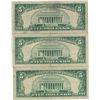 Image 2 : 1963 $5 VG/XF Red Seal Note Lot of 3