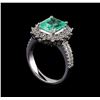 Image 4 : 2.83 ctw Emerald and Diamond Ring - 14KT White Gold