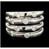 Image 2 : 0.88 ctw Diamond Ring - 14KT White Gold