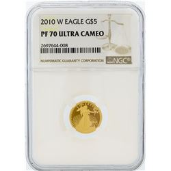 2010-W NGC PF 70 Ultra Cameo $5 American Eagle Gold Coin