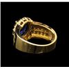 Image 3 : 14KT Yellow Gold GIA Certified 2.26 ctw Sapphire and Diamond Ring