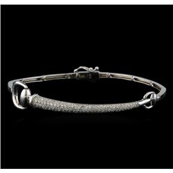 0.98 ctw Diamond Bracelet - 14KT White Gold