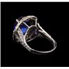 Image 3 : 14KT White Gold 5.56 ctw Tanzanite and Diamond Ring