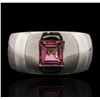 Image 2 : 18KT White Gold 1.40 ctw Pink Tourmaline Ring