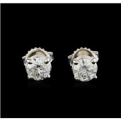 14KT White Gold 1.29 ctw Diamond Stud Earrings