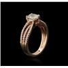 Image 3 : 14KT Rose Gold 1.42 ctw Fancy Green Diamond Ring