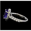 Image 3 : 3.38 ctw Tanzanite and Diamond Ring - 14KT White Gold