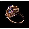 Image 3 : 5.20 ctw Tanzanite and Diamond Ring - 14KT Rose Gold