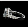 Image 3 : 3.77 ctw Aquamarine and Diamond Ring - 14KT White Gold