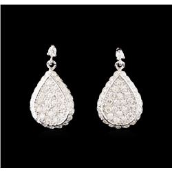 14KT White Gold 2.02 ctw Diamond Earrings