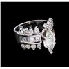 Image 1 : 3.99 ctw Diamond Ring - 14KT White Gold