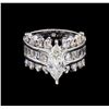Image 2 : 3.99 ctw Diamond Ring - 14KT White Gold
