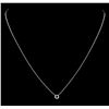 Image 1 : 0.14 ctw Sapphire and Diamond Necklace - 14KT White Gold