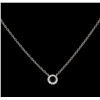 Image 2 : 0.14 ctw Sapphire and Diamond Necklace - 14KT White Gold
