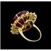 Image 3 : 36.08 ctw Ruby and Diamond Ring - 14KT Yellow Gold